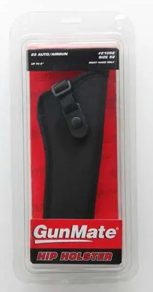 Uncle Mikes 21052 Gun Mate Black Synthetic Hip Up to 6" Barrel .22 Auto/Airgun Right Hand