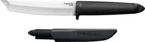 Cold Steel 20TL Tanto Lite 6" Tanto Plain 4116 Stainless Steel Polypropylene Black Handle Fixed