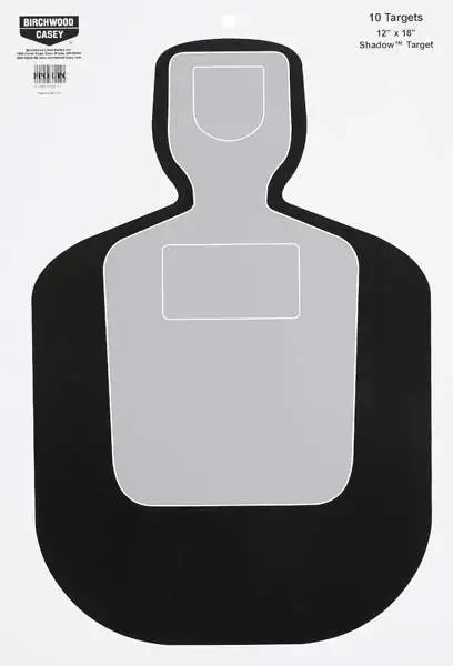 Birchwood Casey 37201 EZE-Scorer BC-19 Silhouette Hanging Paper Target 12" x 18" 10 Per Pack