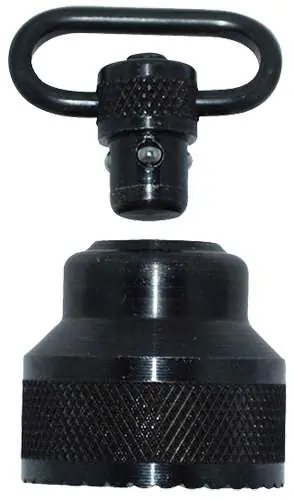Grovtec US Inc GTSW298 Mag Cap With Swivel 1" Push Button Black Oxide Moss 590, 835 12 Gauge Steel Shotgun