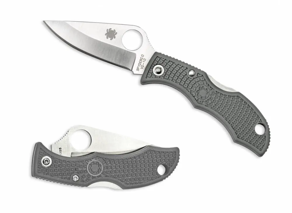 Spyderco LFGP3 Lady Bug Lightweight 1.94" VG-10 Stainless Steel Clip Point FRN Foliage Green Handle Folding
