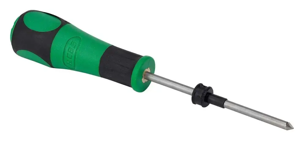 RCBS 88146 Flash Hole Deburr Tool with Case Pilot Stop 6mm