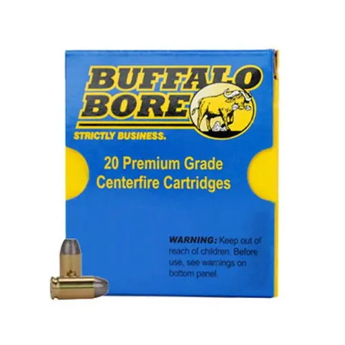 Buffalo Bore Ammunition 27G/20 Standard Pressure 380 ACP 90 gr Jacketed Hollow Point (JHP) 20 Round Box
