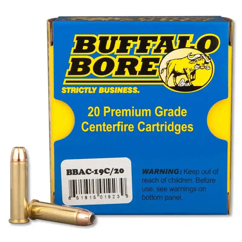 Buffalo Bore Ammunition 19C/20 Heavy 357 Mag 158 gr Jacketed Hollow Point (JHP) 20 Round Box