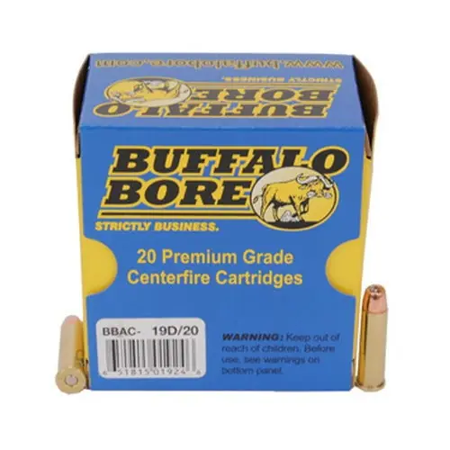 Buffalo Bore Ammunition 19D/20 Heavy 357 Mag 125 gr Jacketed Hollow Point (JHP) 20 Round Box