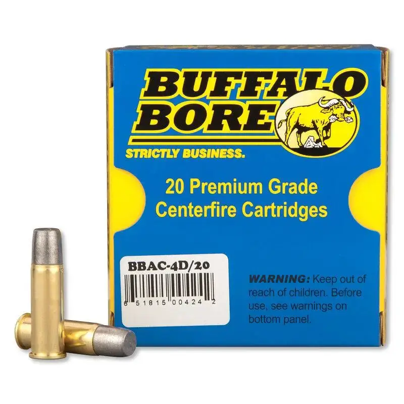 Buffalo Bore Ammunition 4D/20 Heavy 44 Rem Mag +P+ 340 gr Lead Flat Nose (LFN) 20 Round Box