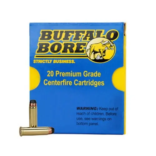 Buffalo Bore Ammunition 4E/20 Lower Recoil 44 Rem Mag 255 gr Hard Cast (HC) 20 Round Box