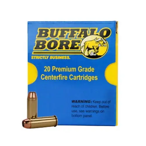 Buffalo Bore Ammunition 3F/20 Standard Pressure Heavy 45 Colt (LC) 200 gr Jacketed Hollow Point (JHP) 20 Round Box