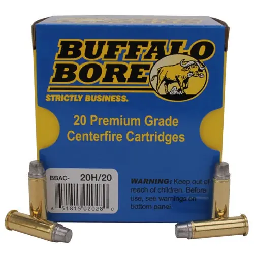 Buffalo Bore Ammunition 20H/20 Outdoorsman 38 Special +P 158 gr Hard Cast (HC) 20 Round Box