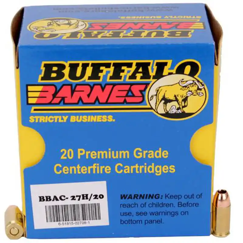 Buffalo Bore Ammunition 27H/20 Buffalo-Barnes Lead-Free 380 ACP +P 80 gr Barnes TAC-XP Lead Free 20 Round Box