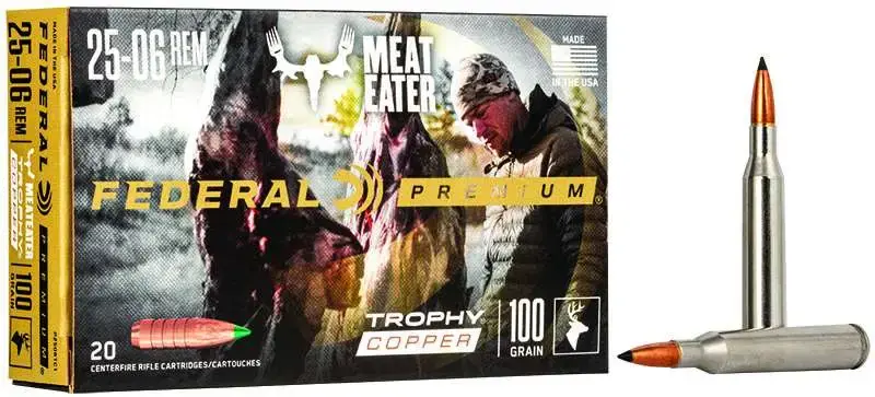 Federal P2506TC1 Premium 25-06 Rem 100 gr Trophy Copper (TC) 20 Round Box