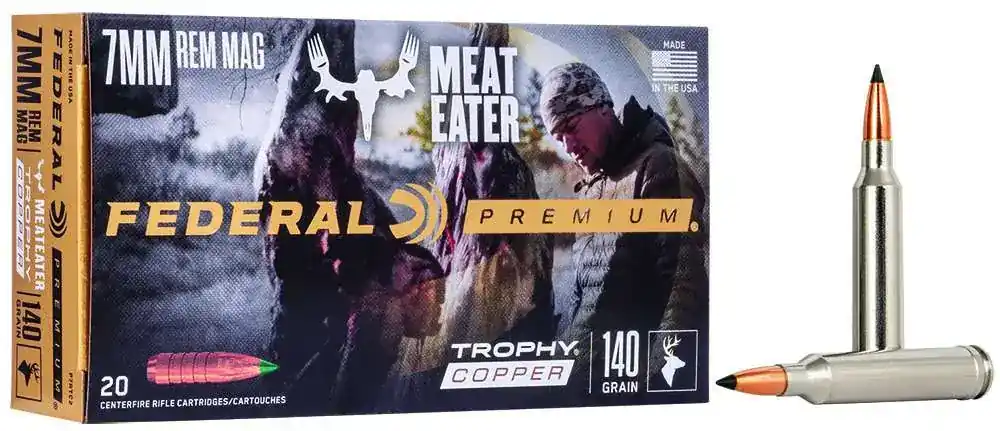 Federal P7RTC2 Premium 7mm Rem Mag 140 gr Trophy Copper (TC) 20 Round Box