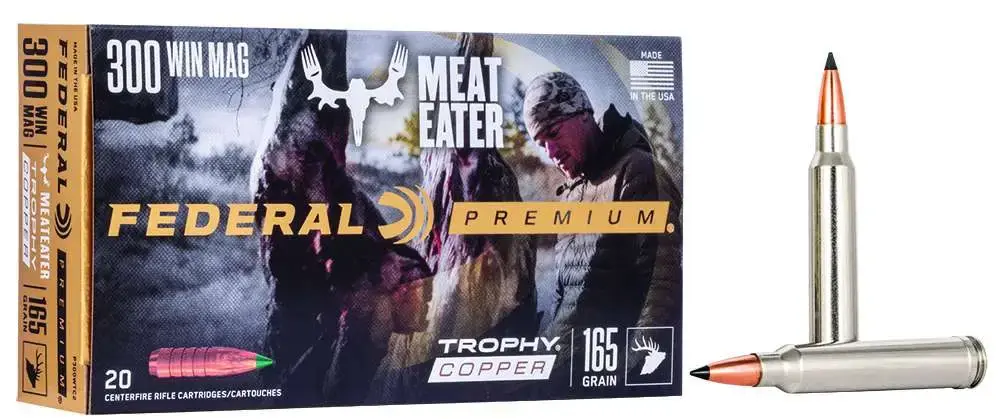 Federal P300WTC2 Premium 300 Win Mag 165 gr Trophy Copper (TC) 20 Round Box