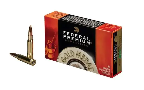 Federal BM338LM2 Gold Medal 338 Lapua Mag 300 gr Sierra MatchKing Boat-Tail Hollow Point (BTHP) 20 Round Box