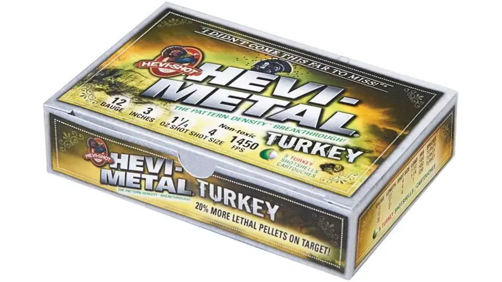 Hevishot 30045 Hevi-Metal Turkey 12 Gauge 3 1 1/4 oz 4,6 Shot 5 Round Box