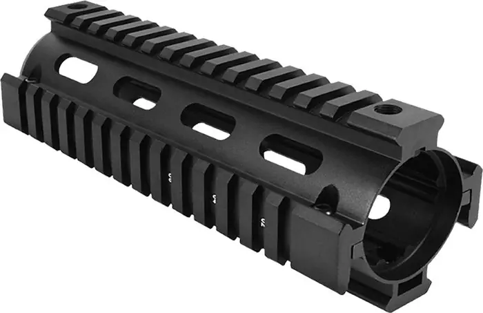 Aim Sports MT021 M4 Carbine Length Quad Rail AR-15,M16,M4 Black Hard Coat Anodized Aluminum 6.60"