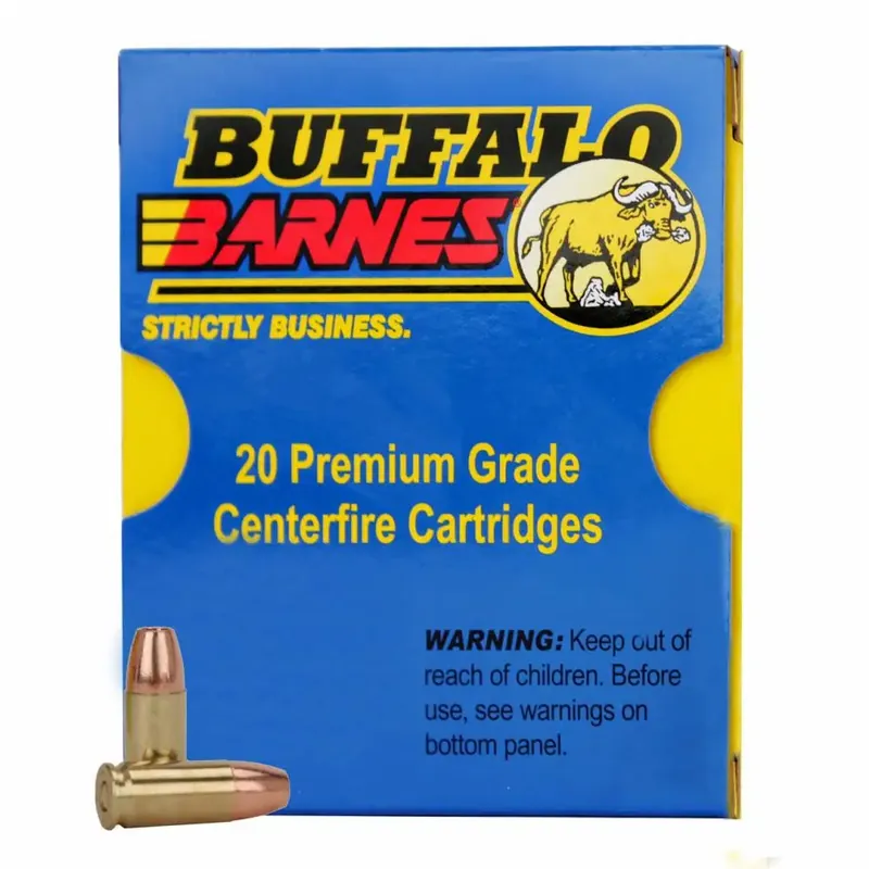 Buffalo Bore Ammunition 24G/20 Buffalo-Barnes Lead-Free 9mm Luger +P+ 95 gr Barnes TAC-XP Lead Free 20 Round Box