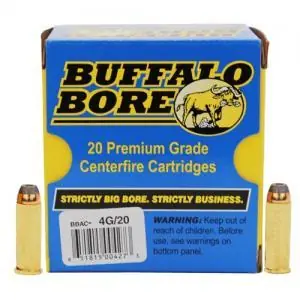 Buffalo Bore Ammunition 4G/20 Lower Recoil 44 Rem Mag 240 gr Jacketed Hollow Point (JHP) 20 Round Box