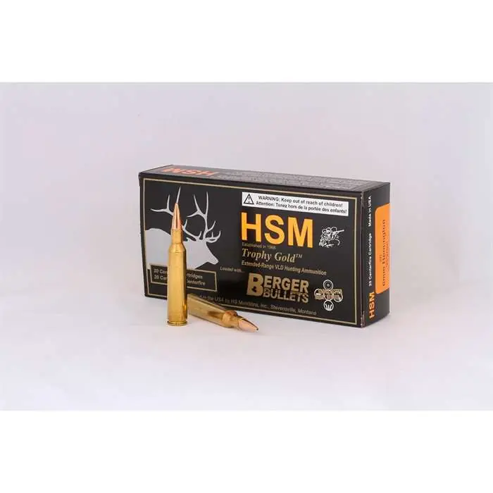 HSM BER6REM95VLD Trophy Gold 6mm Rem 95 gr Match Very Low Drag 20 Round Box