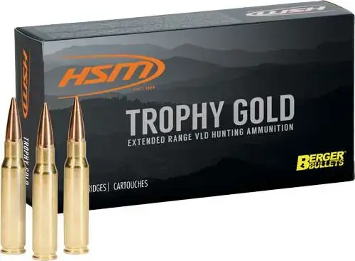 HSM BER257WBY115 Trophy Gold 257 Wthby Mag 115 gr Match Very Low Drag 20 Round Box