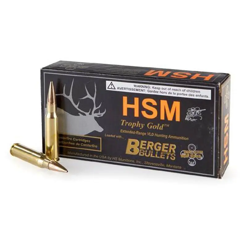 HSM BER308210VLD Trophy Gold 308 Win 210 gr Match Very Low Drag 20 Round Box