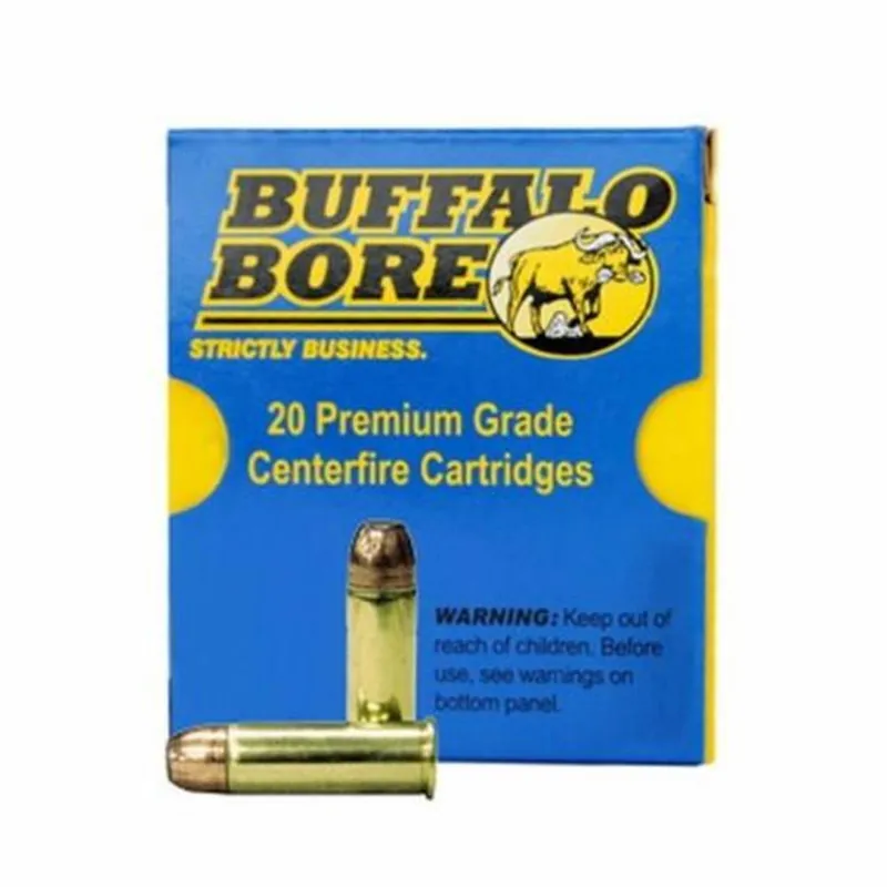 Buffalo Bore Ammunition 4B/20 Heavy 44 Rem Mag 300 gr Semi Jacketed Flat Point (SJFP) 20 Round Box