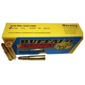 Buffalo Bore Ammunition 28B20 Buffalo-Barnes Lead-Free 30-30 Win 150 gr Barnes TSX Lead Free 20 Round Box