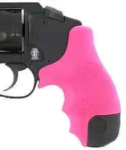 S&W J Frame Round Butt Centennial/Polymer Bodyguard Rubber Tamer Grip Pink