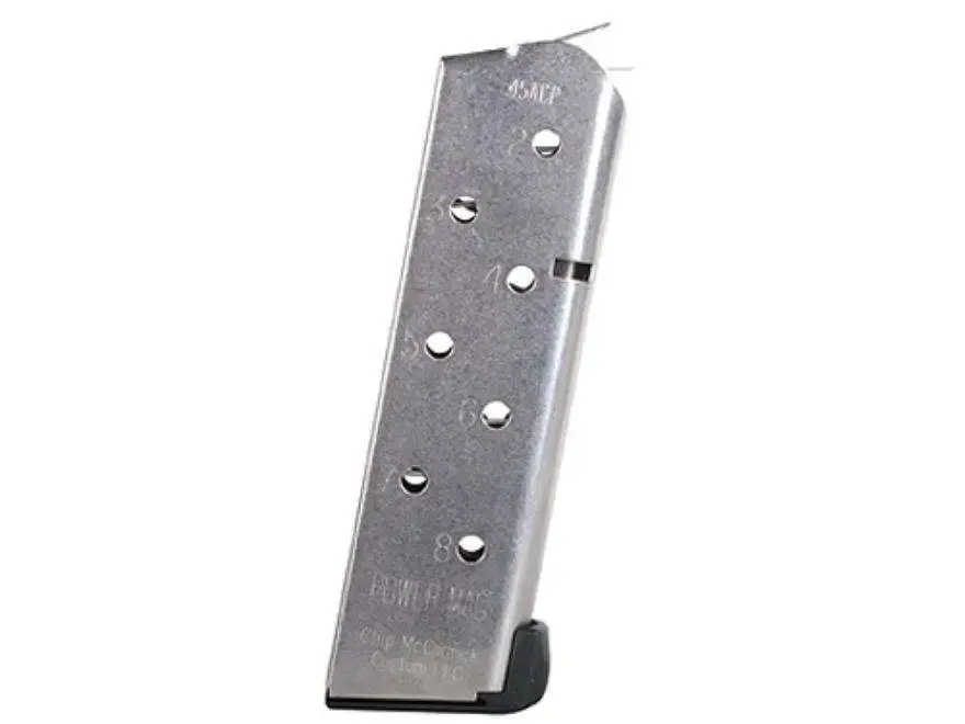 CMC Products 14132 1911 Power Mag Compact 45 ACP 1911 8rd Detachable Stainless Steel