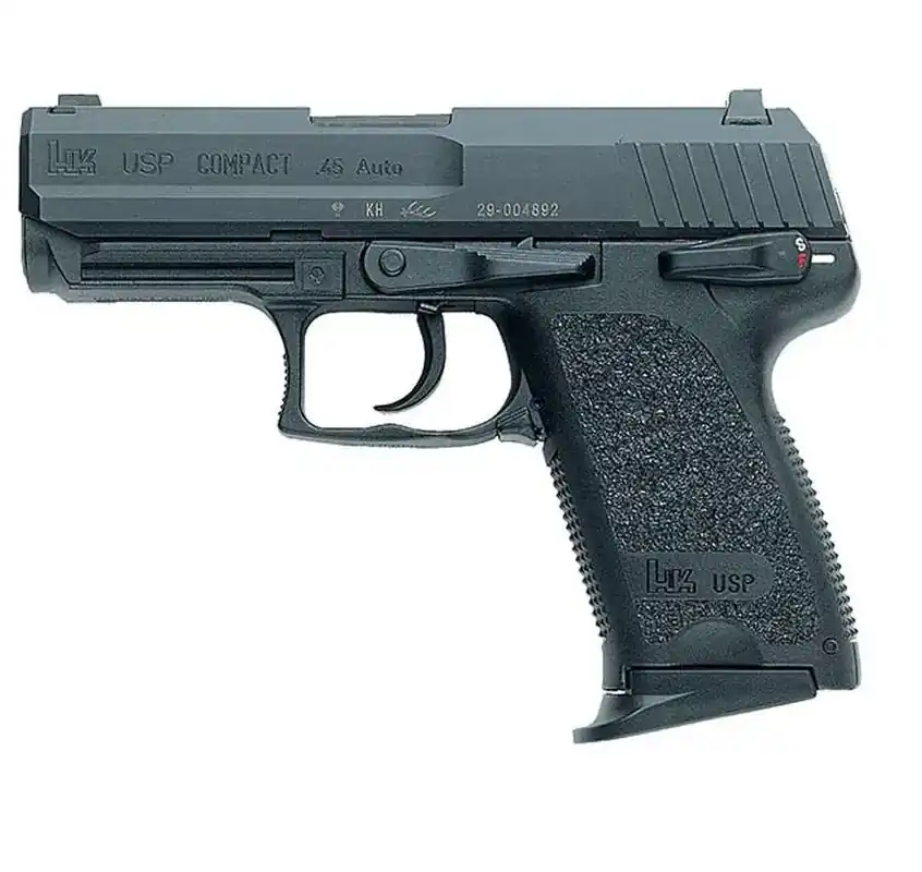 HK 81000333 USP Compact V7 LEM 9mm Luger 3.58" 13+1 Black Blued Steel Black Polymer Grip
