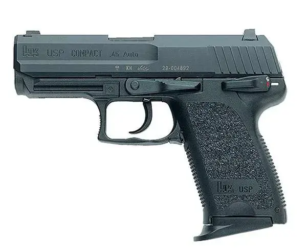 HK 81000335 USP Compact 9mm Luger 3.58" 10+1 Black Blued Steel Black Polymer Grip