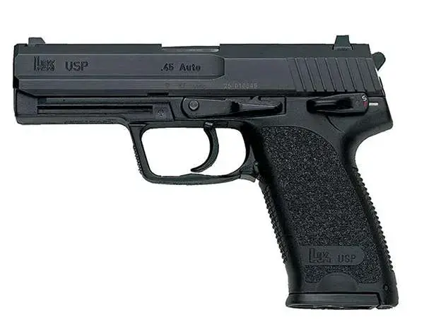 HK 81000320 USP V7 LEM 40 S&W 4.25" 10+1 Black Blued Steel Black Polymer Grip