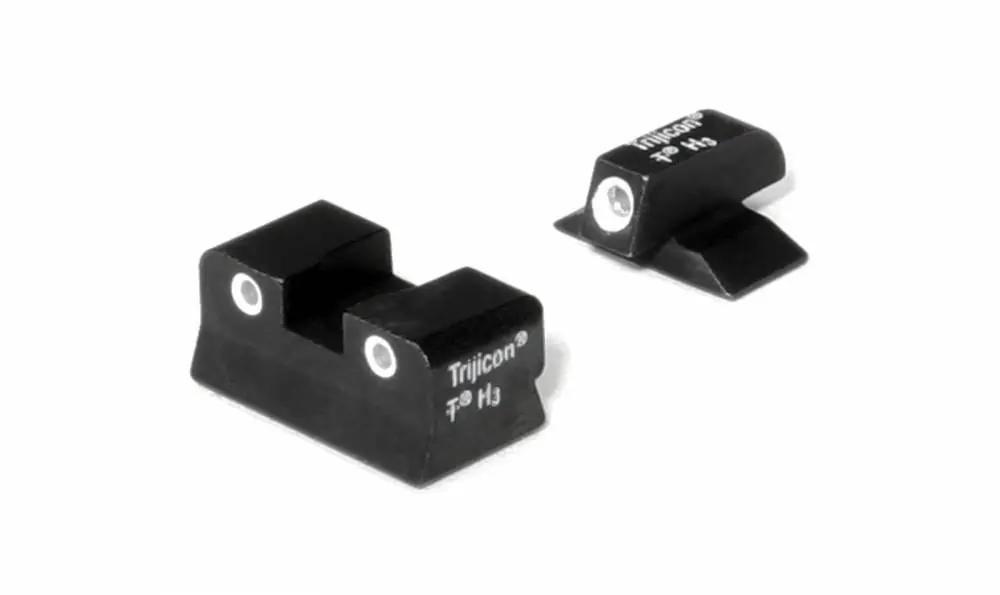 Trijicon 600049 Bright and Tough Night Sights Beretta 92A1/96A1 Tritium Green w/White Outline Black
