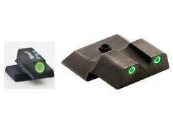 AmeriGlo SW141 i-Dot Night Sight S&W M&P Shield Tritium Green w/White Outline Front Tritium Green Rear