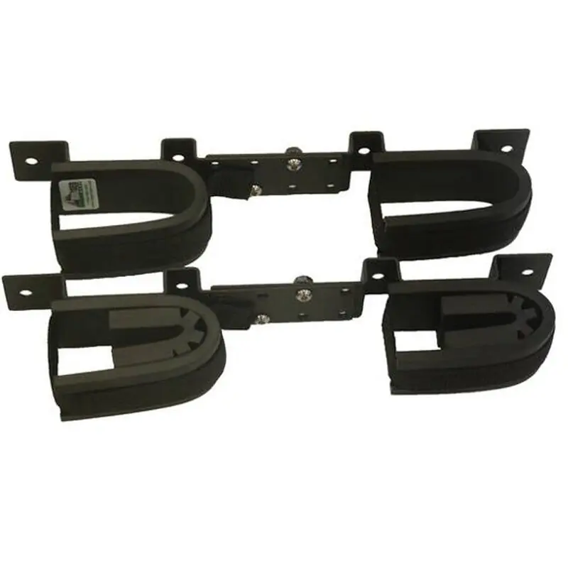 Rugged Gear 10065 Screw Mount Double Hook Black Steel