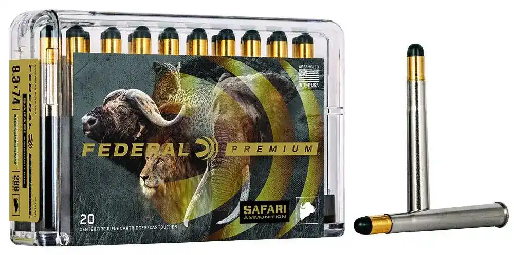 Federal P9374WH Premium Cape-Shok 9.3mmx74R 286 gr Woodleigh Hydro Solid (WHCS) 20 Round Box