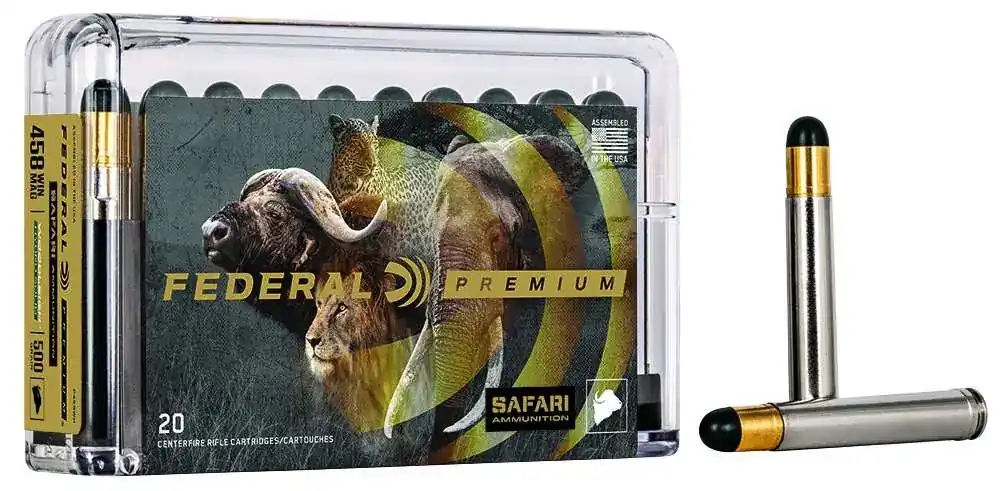 Federal P458WH Premium Safari Cape-Shok 458 Win Mag 500 gr Woodleigh Hydro Solid (WHCS) 20 Round Box