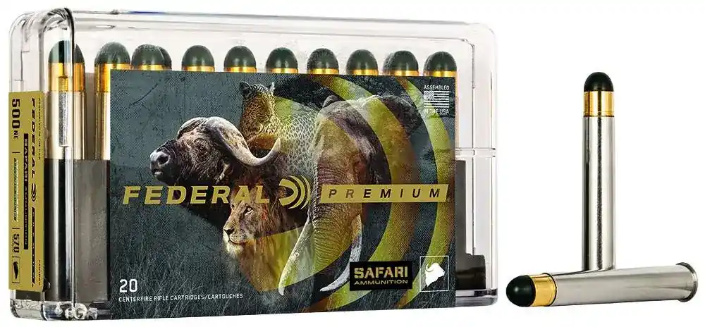 Federal P500NWH Premium Cape-Shok 500 NE 570 gr Woodleigh Hydro Solid (WHCS) 20 Round Box