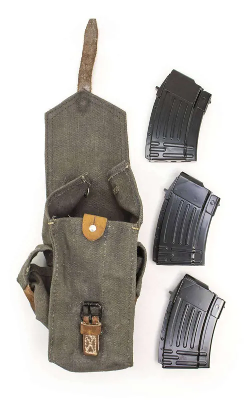 AK-47 7.62 x 39 10 RD Steel Magazine (3) and Pouch