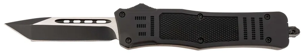 Steel River Knives T618BT Spartan Medium 3.25" Tanto Plain Black/Silver 440C SS Blade/ 4.50" Black Aluminum Zinc Alloy Handle