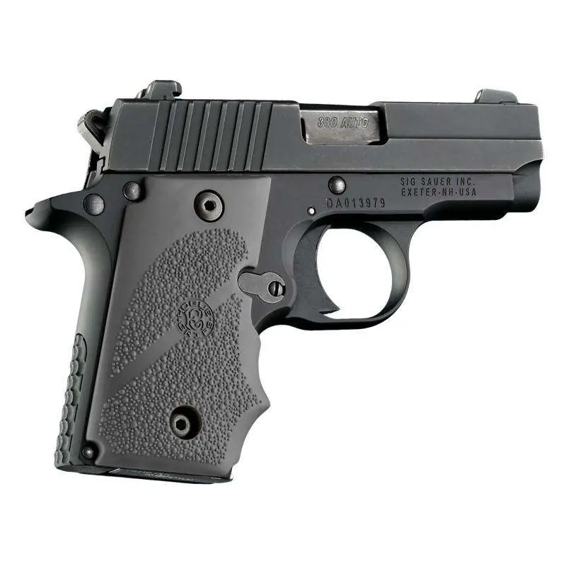 SIG Sauer P238 Rubber Grip with Finger Grooves - Slate Grey