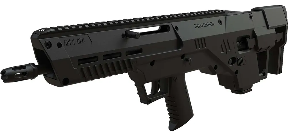 Meta Tactical Llc APEXGFCBK23 Apex Carbine Conversion Kit 16" 40 S&W, Black, Polymer Bullpup Chassis with Adj. Stock, M-Lok Handguard, AR Style Pistol Grip, Muzzle Device, Fits Glock 23 Gen 3-4