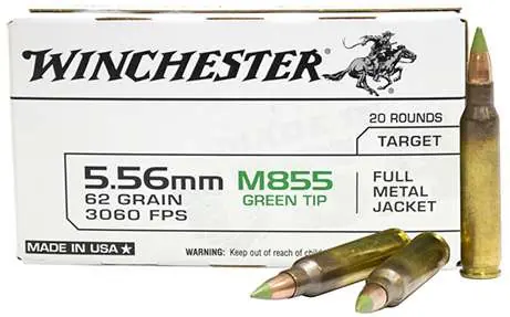 WIN SERVICE GRADE 5.56 62GR FMJ 20/10