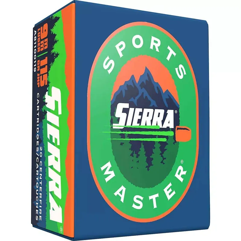 Sierra Sports Master 9mm Luger 115 GR JHP Ammo 20 rnds