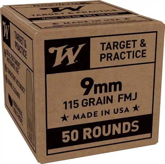 WINCHESTER SG9W50 9MM FMJ 50RD