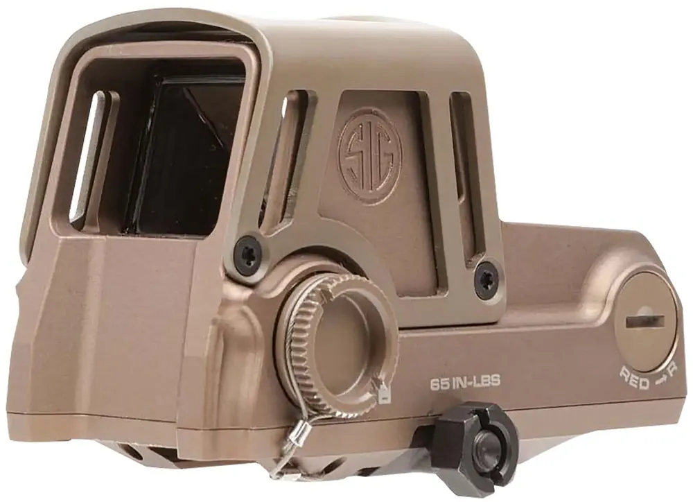 ROMEO9T RED DOT SIGHT, DUAL RETICLE, 0.5 MOA ADJ, CR123A, HEX BOLT MOUNT, SHROUD, FDE
