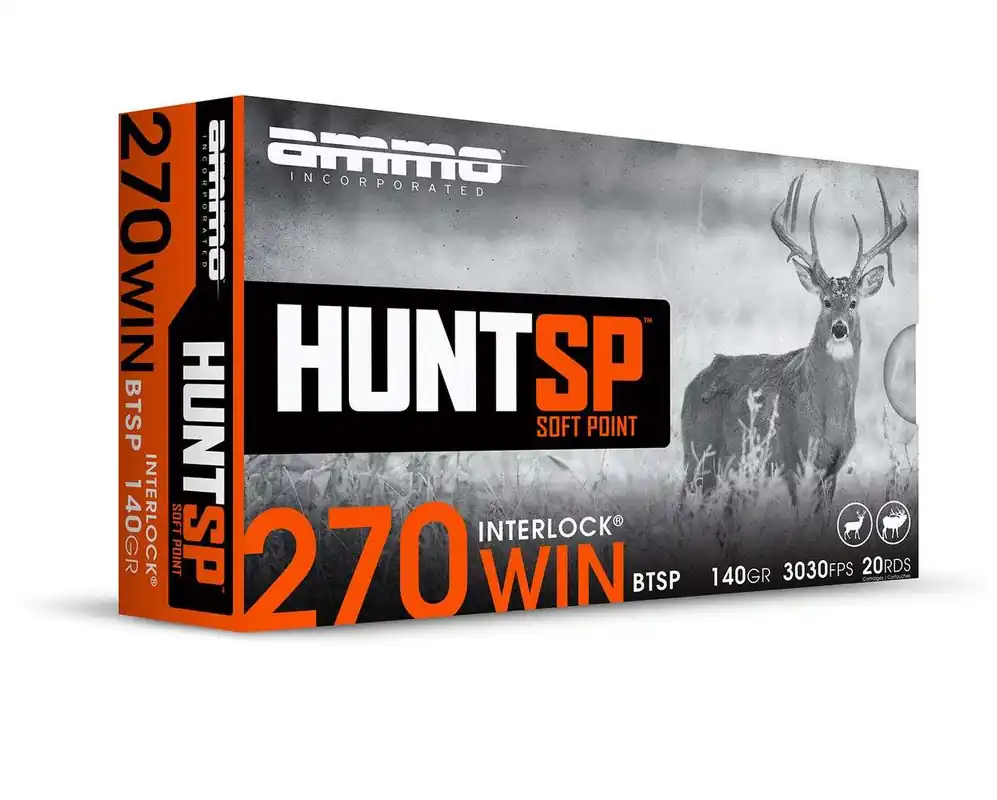 AMMO INC HUNTSP AMO 270 WIN 140GR INTERLOCK SP 20RD