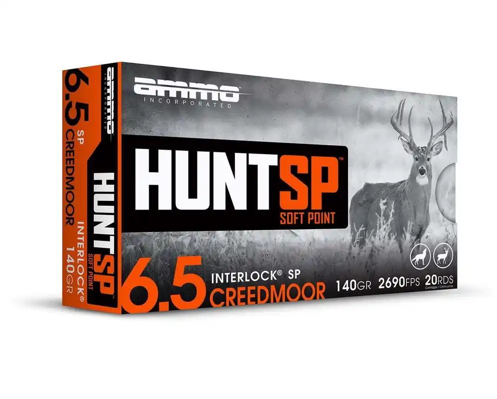 AMMO INC HUNTSP AMO 6.5 CREEDMORE 140GR INTERLOCK SP 20RD
