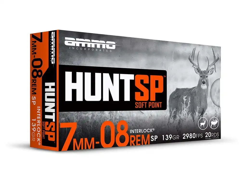 AMMO INC HUNTSP AMO 7MM-08 REM 139GR INTERLOCK SP 20RD