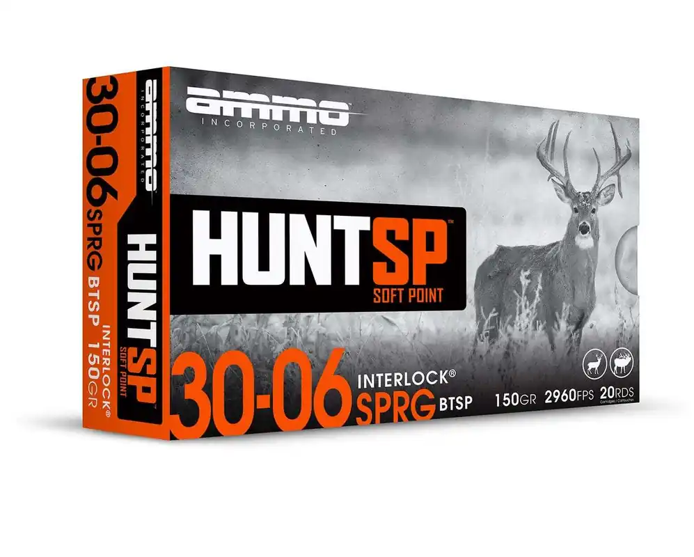 AMMO INC HUNTSP AMO 30-06 SPRINGFIELD 150GR INTERLOCK SP 20RD